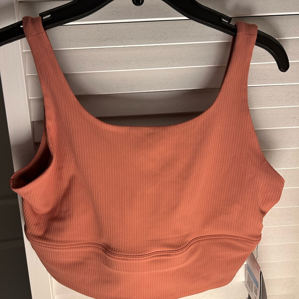 Nike Orange Pink Fitted Crop Sports Bra